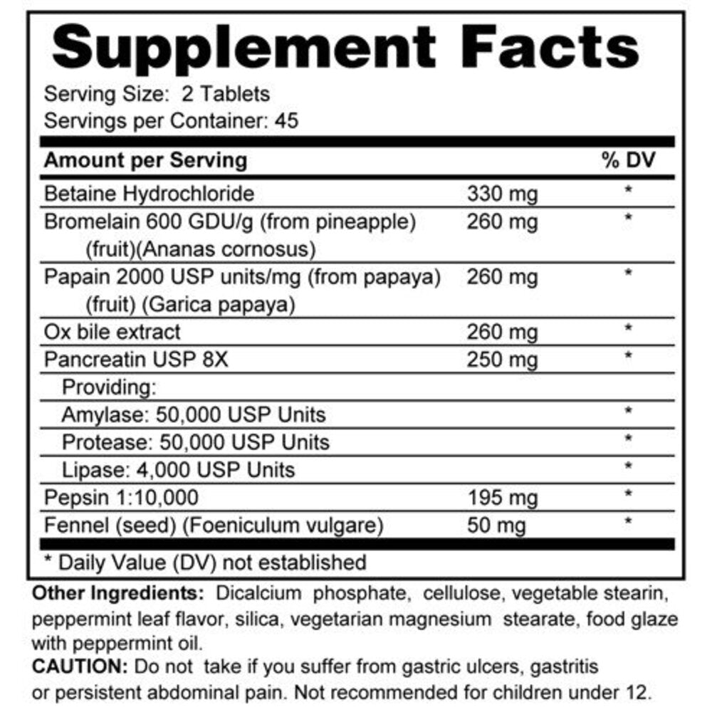 Digestive Enzymes + HCL & Ox-Bile
