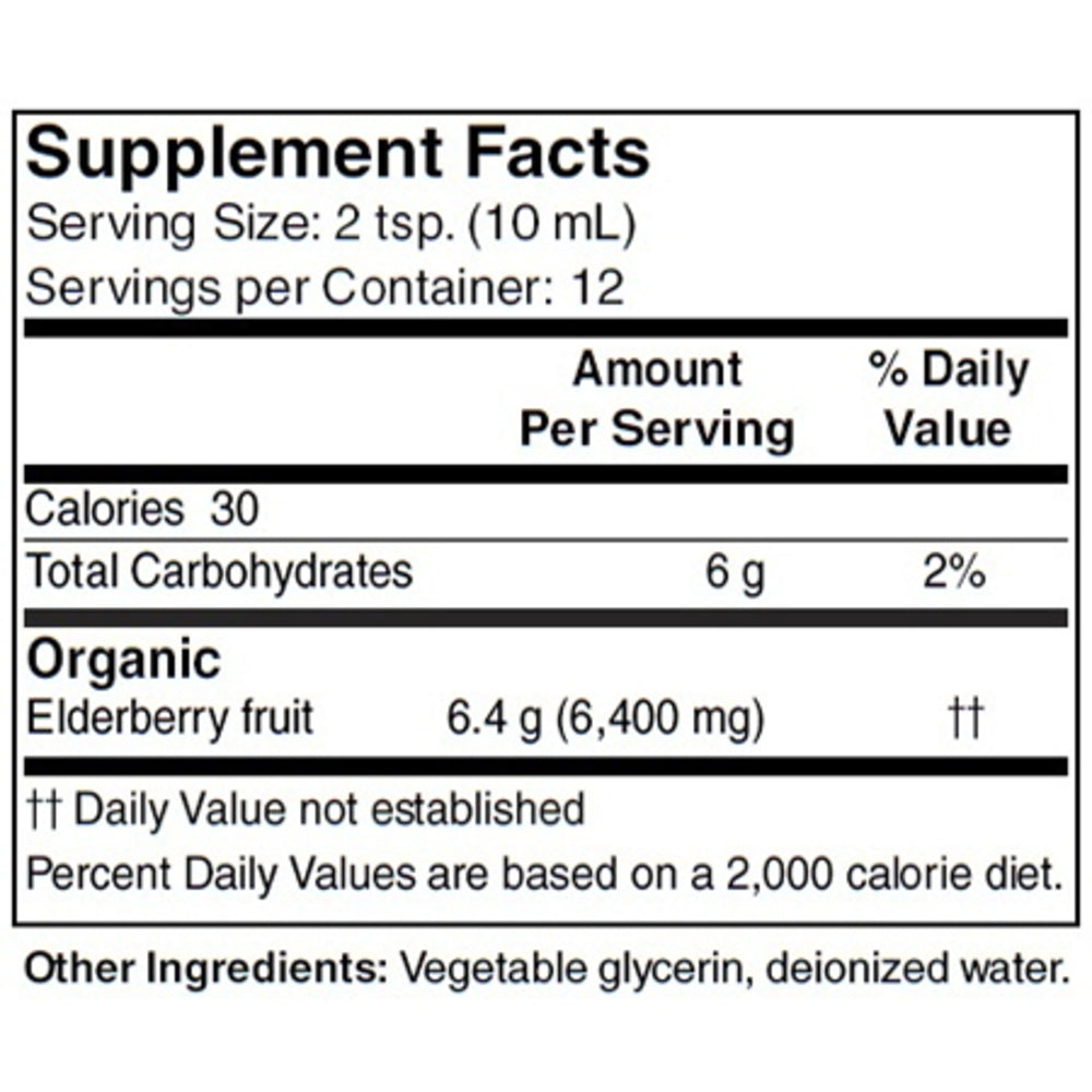 Elderberry Syrup (Organic)